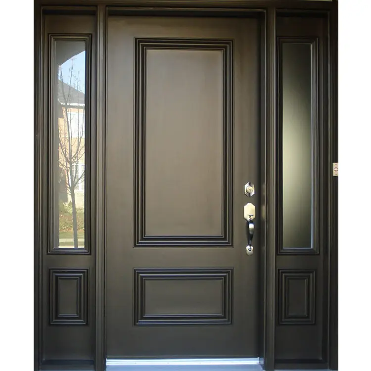 High quality entry door glass insert solid wood door front door