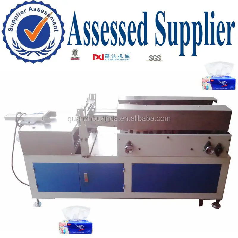 Economic facial tissue plastic film packer sealing machine,soft face tissue paper nylon bags wrapping machine with good price