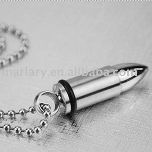 Conmemorativa de Recuerdo Encanto Joyería de Cremación de Mascotas Urna De Cenizas Cilindro <span class=keywords><strong>Batman</strong></span> Colgante, Collar de la Bala - Product Image 1