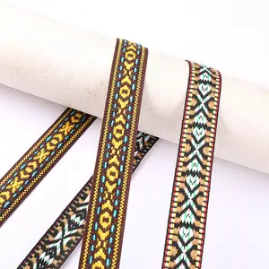 Pita Jacquard Tenun Bordir 2Cm Kustom untuk Kerah Anjing