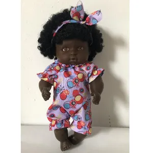 Boneca reborn africana preta 12 polegadas, brinquedo, tendência 2018, vinil, preta, boneca para vendas