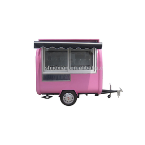 JX-FR220H im freien hellrosa lebensmittel wagen anhänger für verkauf <span class=keywords><strong>mobile</strong></span> lebensmittel verkauf