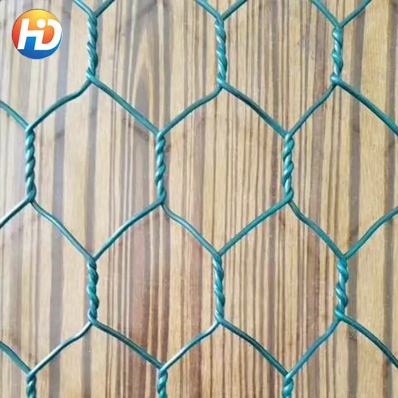 Treillis métallique Hexagonal galvanisé ou Pvc enduit pour clôture ou Cage à oiseaux, clôture poulet lapin