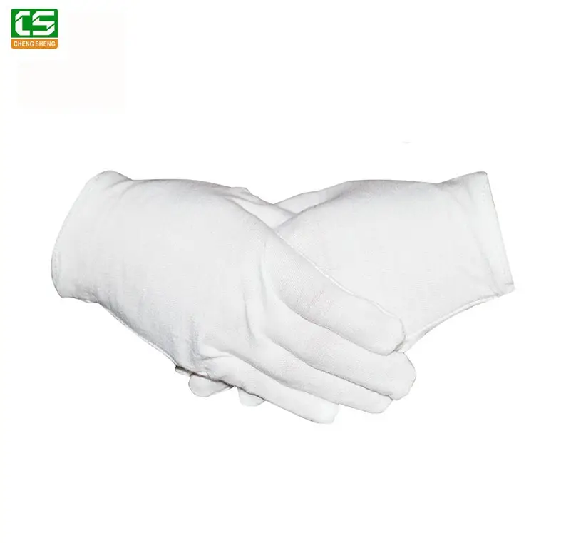 Logo personalizzato 100 cotone gioielli premium uniforme banda da marcia guanti in cotone bianco guanti da lavoro guanti da cerimonia