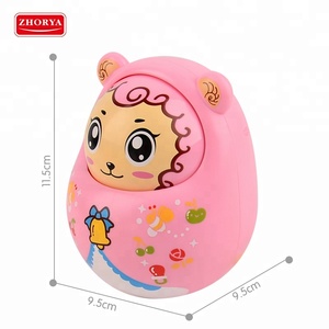 ABS bébé interaction moutons de <span class=keywords><strong>bande</strong></span> <span class=keywords><strong>dessinée</strong></span> hochet cloche tumbler jouet roly poly oeuf - Product Image 3