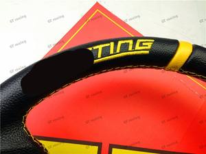 MS <span class=keywords><strong>Momo</strong></span> nuevo 350mm Racing Sport PVC <span class=keywords><strong>Momo</strong></span> <span class=keywords><strong>volante</strong></span> (negro-amarillo/negro-rojo) - Product Image 4