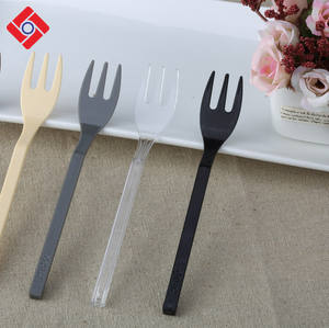 Desechable de alta calidad nuevo diseño comestible <span class=keywords><strong>Minivelo</strong></span> Slim servir ensalada de la fruta tenedor Set - Product Image 2