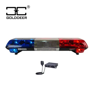 1200mm red blue Halogen rotator emergency warning lightbar with siren TBD01122