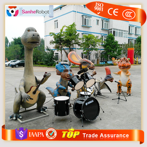 Fun nouveau équipement de terrain de jeu <span class=keywords><strong>robot</strong></span> de <span class=keywords><strong>bande</strong></span> <span class=keywords><strong>dessinée</strong></span> animale musique animatron <span class=keywords><strong>bande</strong></span> de dinosaures - Product Image 1