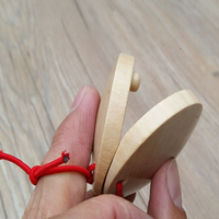 Jouet promotionnel classique, castagnettes en bois avec logo personnalisé, jouet musical en bois, bruiteur musical pour bébé
