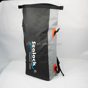 Sac à dos unisexe en bâche imperméable 40L Sac sec pliable Doublure en coton PVC Poignée durable Logo Caractère Motif Voyage en plein air - Product Image 5