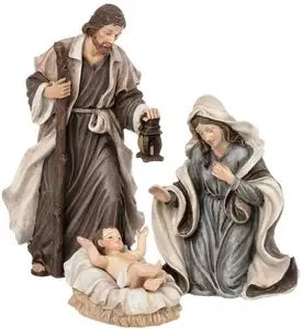 Nativity set poly树脂 Holy Family 3 Piece 6 “树脂 Stoneware Nativity Set