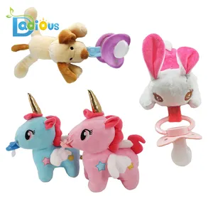 Originale Design Creativo Super Soft Animale Sveglio adulto ciuccio Peluche Unicorno Farcito Giocattolo Con Abdl ciuccio