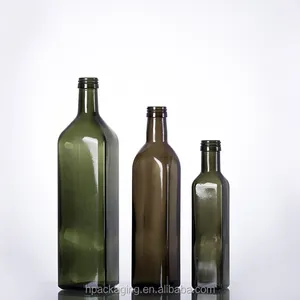 Wholesale 250ミリリットルダークグリーンmarascaガラスボトルオリーブオイルボトル