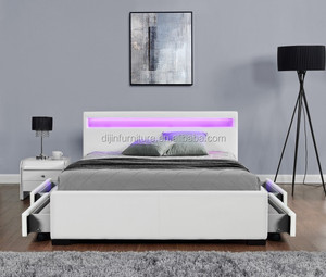 Base de Cama Doble King Size con 4 Cajones de Almacenamiento y Cabecera con LED - Product Image 5
