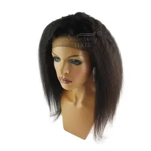 Peruvian Virgin Renda Frontal Dasar Sutra Pra Pencabutan Keriting Lurus Brestenenne Rambut Manusia 360 Renda Frontal Wig