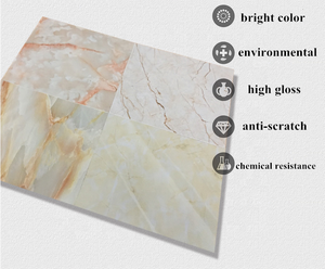 4X8 רגליים uv pvc השיש כיסוי קיר דקורטיבי לוח השיש טבעי במראה אבן - Product Image 2