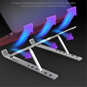 Support Flexible, pliable et à hauteur réglable, pour ordinateur Portable, 1 pièce, nouveau modèle 2020 en aluminium - Product Image 3