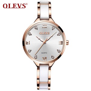 OLEVS En Céramique <span class=keywords><strong>Montre</strong></span> Femmes De Luxe Montres À Quartz Romain Surface Dial Dames <span class=keywords><strong>Montre</strong></span> Étanche En Acier Inoxydable <span class=keywords><strong>Or</strong></span> Rose <span class=keywords><strong>Montre</strong></span>-Bracelet - Product Image 5