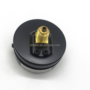축 방향 <span class=keywords><strong>50mm</strong></span> 블랙 스틸 압력 게이지 압력계 - Product Image 3