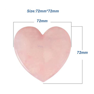 Gran parte trasera de cuarzo raspado Gua Sha Piedra en forma de corazón - Product Image 3
