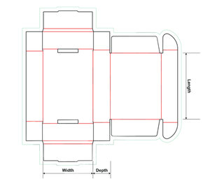 Billie + B021 + Design dialine gratuit, boîte ondulé à extrémité en rouleau - Product Image 2