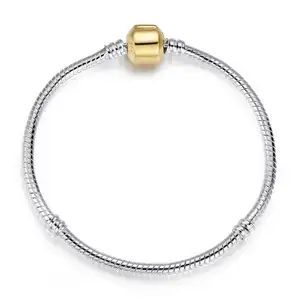 Gold Color Clasp Bracelets Exclusive Silver Plated Bracelets Basic Charm Bracelet The Most Exciting Christmas Gift