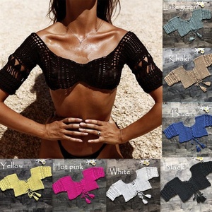 Top Corto de Ganchillo para Mujer Bestdance, Bralette Tejido, Estilo Boho, Bikini Tejido para Playa, Top Halter - Product Image 6