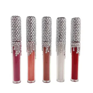 KylieLipKit Makeup Lip Gloss 5 Colors Diamond Long Lasting Waterproof Glitter High Shine Lip Gloss and Matte Liquid Lipstick