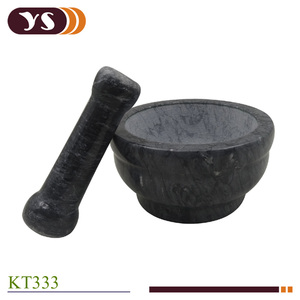 حجر رخام طبيعي أسود هاون ومدقة ل أدوات الأعشاب والتوابل - Product Image 3