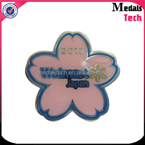 Znic material de aleación de metal verde hojas forma el nombre de <span class=keywords><strong>la</strong></span> empresa insignia con pin de seguridad - Product Image 5