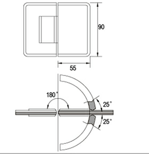 <span class=keywords><strong>Puerta</strong></span> de bisagra de cabina de <span class=keywords><strong>ducha</strong></span> giratoria de acero inoxidable 304/316, proveedor Chino - Product Image 4