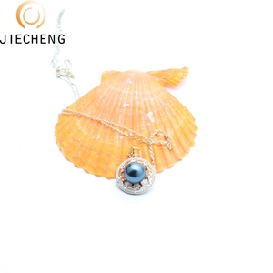 Bellissimo ciondolo perla Tahiti Design ciondolo argento 925 perla rotonda disegni <span class=keywords><strong>oro</strong></span> - Product Image 4