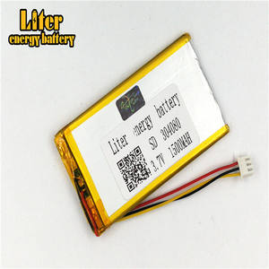 Stecker <span class=keywords><strong>2</strong></span>,5-3 P 304080 Ultra-dünnen polymer lithium-batterie 1500 mah außen beleuchtung 3,7 V medizinische ausrüstung mit ntc - Product Image 3