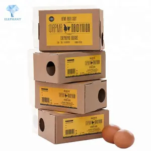 Cajas de embalaje de huevos de papel Kraft, personalizadas, de 5 capas, perforadas, de la mejor calidad, precio bajo