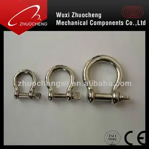 Stainless steel security D shape Shackles Screw Pin Shackles