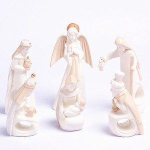 Scultura Artigianale <span class=keywords><strong>in</strong></span> Ceramica <span class=keywords><strong>di</strong></span> Porcellana Bianca Non Smaltata per <span class=keywords><strong>Decorazioni</strong></span> Natalizie Domestiche - Product Image 5