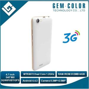โทรศัพท์มือถือ4.7นิ้ว3G 4G 5G,Quad Octa Core CPU 540*960พิกเซล1G + 8GB 2.0MP 5.0MP กล้องสมาร์ทโฟน
