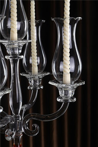 <span class=keywords><strong>Bianco</strong></span> 5 braccio candelabri di cristallo di nozze candeliere per tavola di nozze centrotavola - Product Image 4