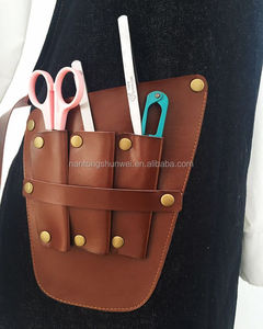 Delantal de <span class=keywords><strong>barbero</strong></span> de mezclilla personalizado con bolsillo de cuero - Product Image 2