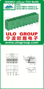 Green Plug In Terminal Block With Pitch 3.5 3.81