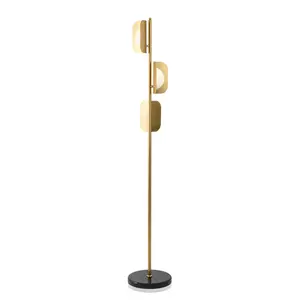Simig lighting minimalist golden marble wrought iron floor lamp modern elegant vertical stand lamp