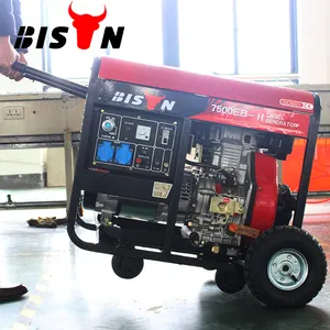 BISON(CHINA) BS7500DCE(H) Open Type 6kw 6000 Watt Air Cooled Single Phase Portable Diesel Engine 7.5 kva Generator Price