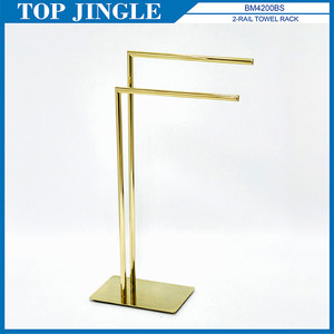 Porte-serviettes et porte-tasses chromé à 2 rails en forme de 7 - Product Image 3