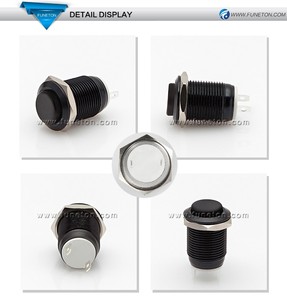 Tùy chỉnh màu đen zn-<span class=keywords><strong>al</strong></span> Hợp kim kim loại chống phá hoại push <span class=keywords><strong>button</strong></span> ChuyểN 12 mét Kích thước - Product Image 5