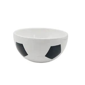 축구 공 모양의 작은 세라믹 수프 그릇 홈 장식