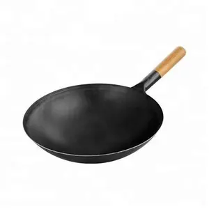 Sartén wok de hierro resistente para restaurante chino