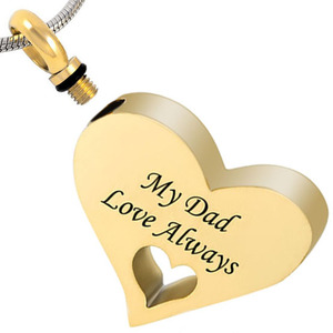 Mot personnalisé Papa souvenirs funéraires cassé coeur crémation cendres bijoux - Product Image 4