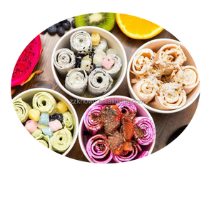 Máquina para hacer helados, rollos instantáneos de Tailandia, sartén doble cuadrada, máquina para hacer helados fritos, gran oferta con comida certificada CE - Product Image 6