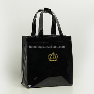 Prommtional Nero Lucido Vinile PVC Tote <span class=keywords><strong>Borse</strong></span> - Product Image 3